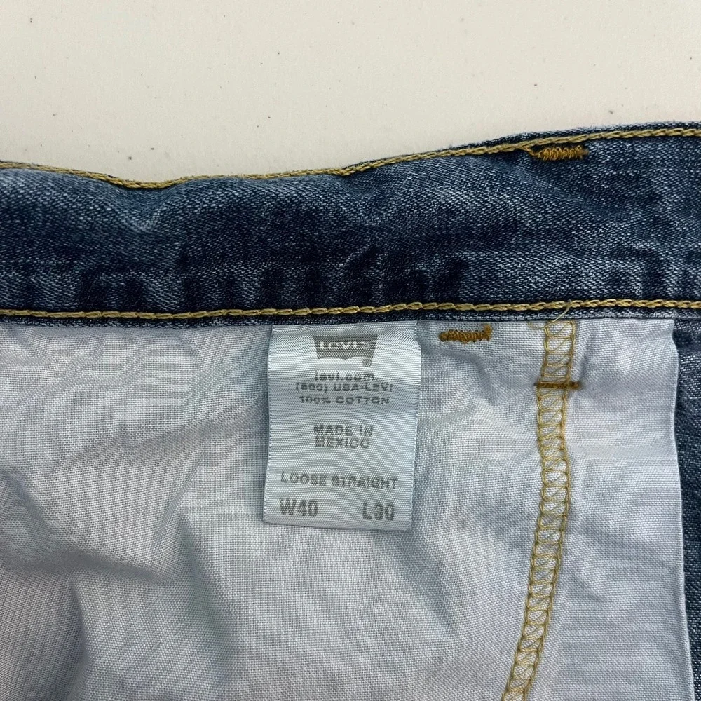 Levis Carpenter Loose Straight Jeans Mens 40x30 Blue Denim Utility Pants